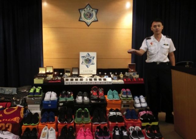 Macau customs nab duo smuggling bogus goods