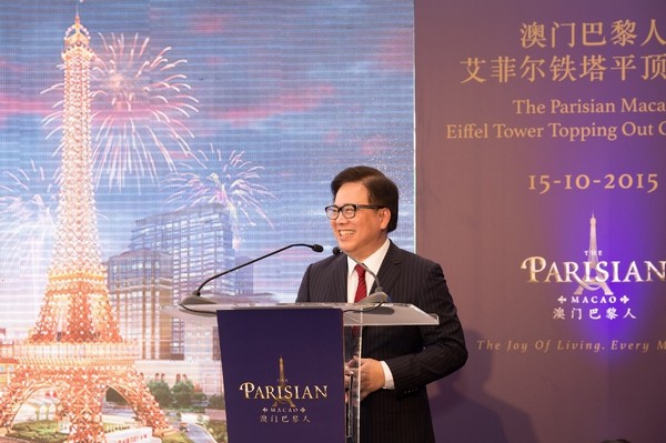 The Parisian Macao’s Eiffel Tower Tops Out