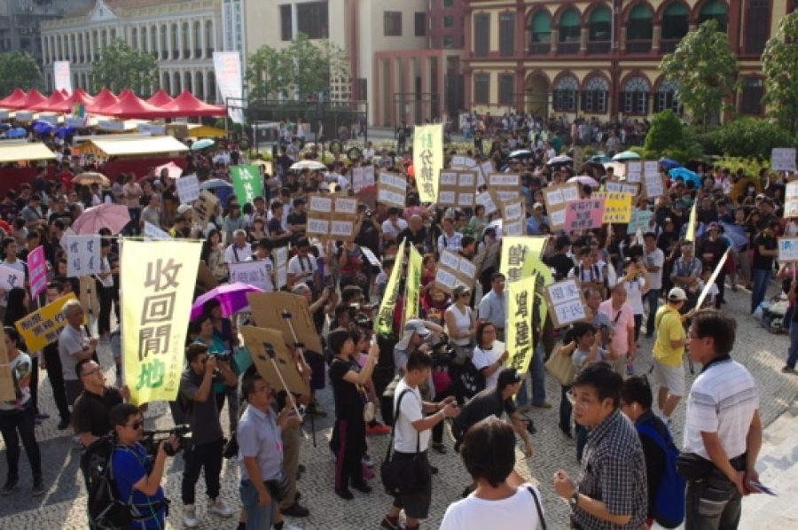 Macau protesters demand 40,000 HOS units by end-2019