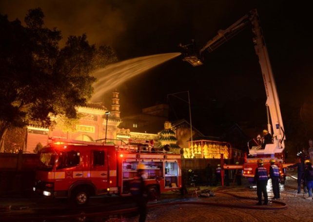 Fire breaks out at A-Ma Temple, Macau