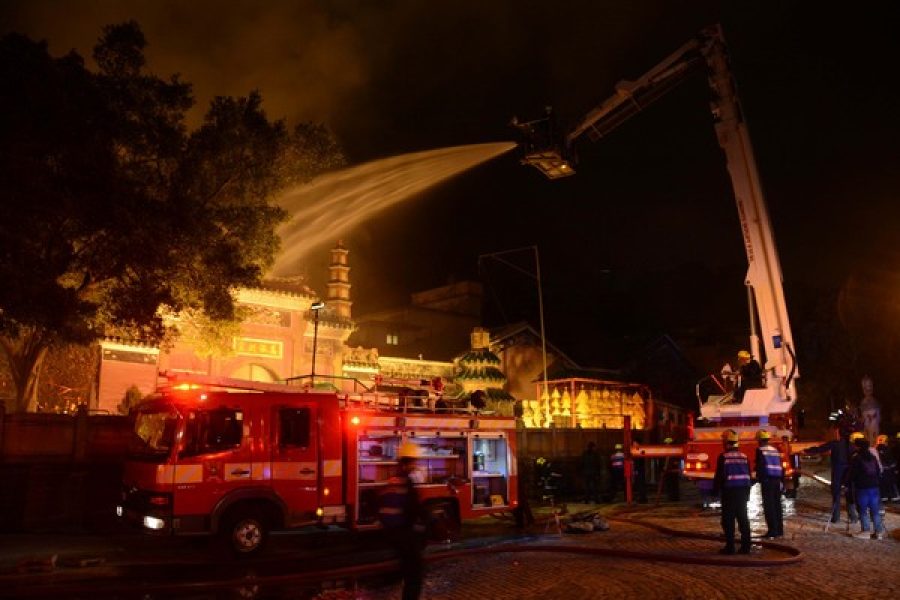 Fire breaks out at A-Ma Temple, Macau