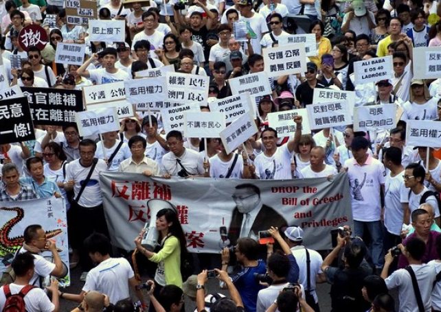 Protest against ‘golden handshake’ bill draws record crowd