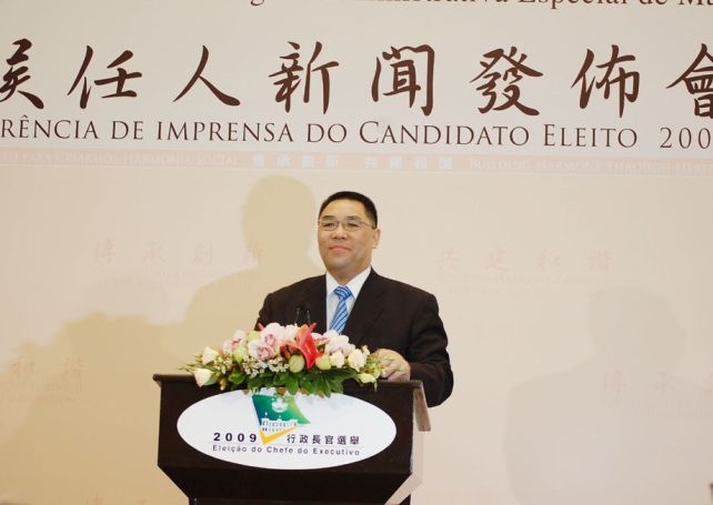 Fernando Chui Sai On elected Macau’s next Chief Executive