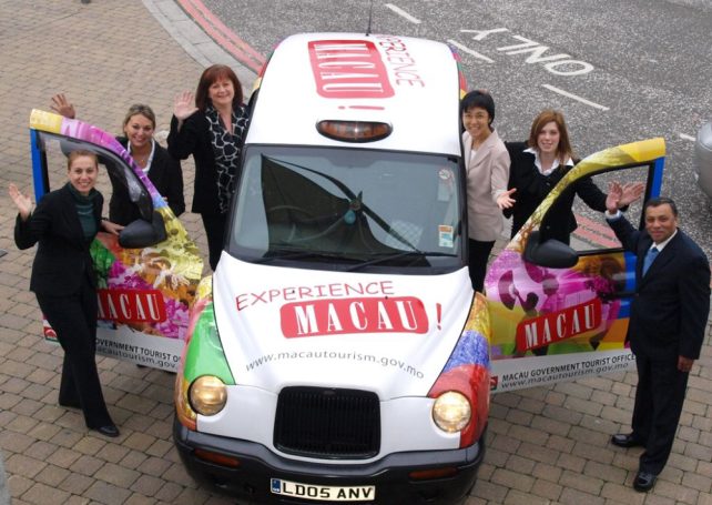 Macau promotes itself in London with photographs of territory on taxis