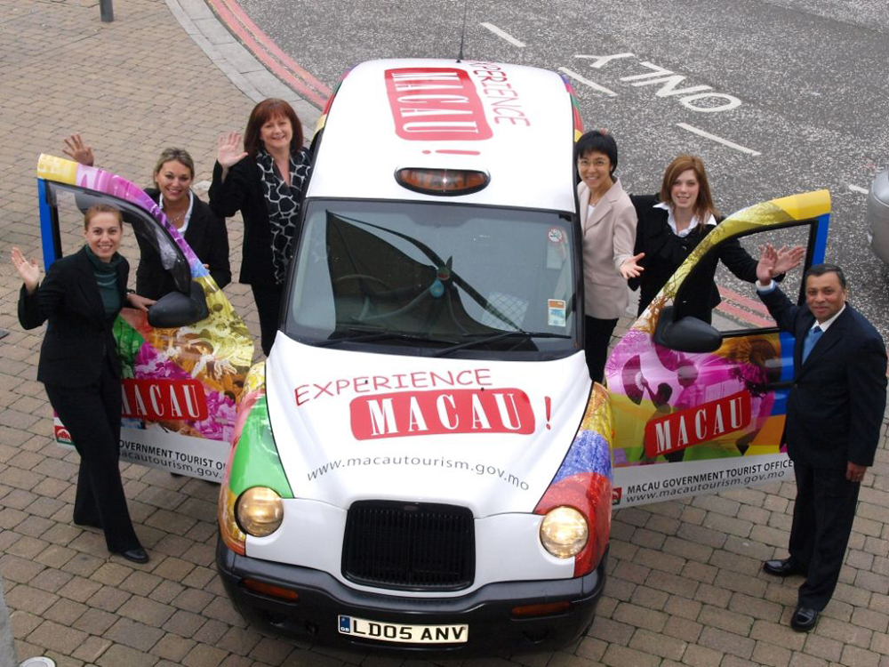 Macau promotes itself in London with photographs of territory on taxis