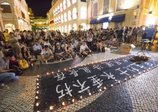 Hundreds join candlelight vigil over Tiananmen crackdown in Macau