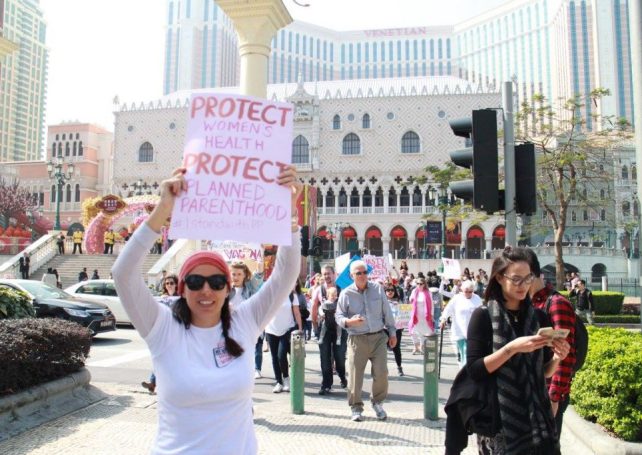 100 join anti-Trump Women’s March in Macau