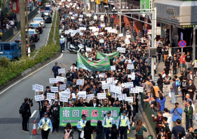 Protesters march against Macau’s ‘brutal’ vehicle fee hike