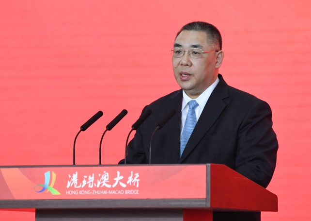 Hong Kong-Zhuhai-Macau bridge will drive economic development of the region, said Chui Sai On