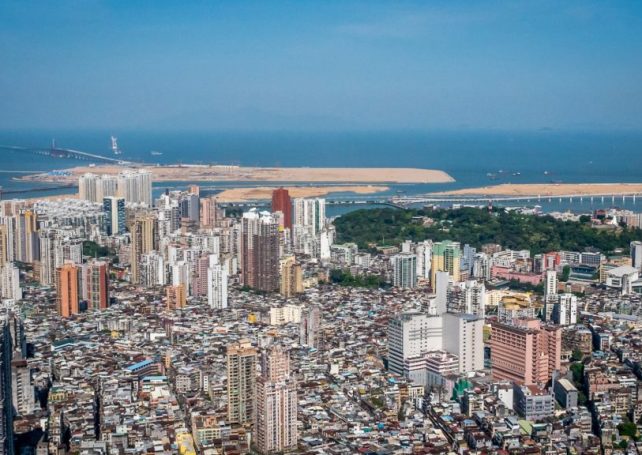 Macau land area grows by over 1/3 since 1999