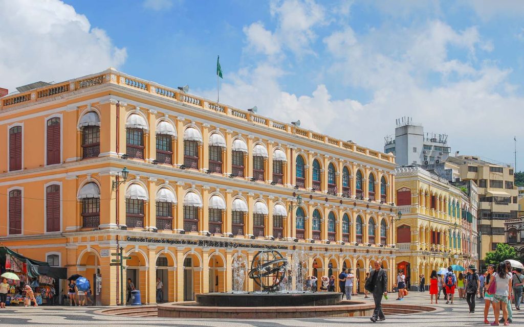 Senado Square was once open to traffic before it was paved with Portuguese mosaic tiles in the 1990s and transformed into a pedestrian area