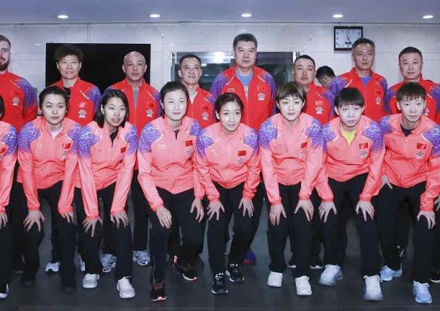 Chinese national table tennis team in Macau for training after Qatar games