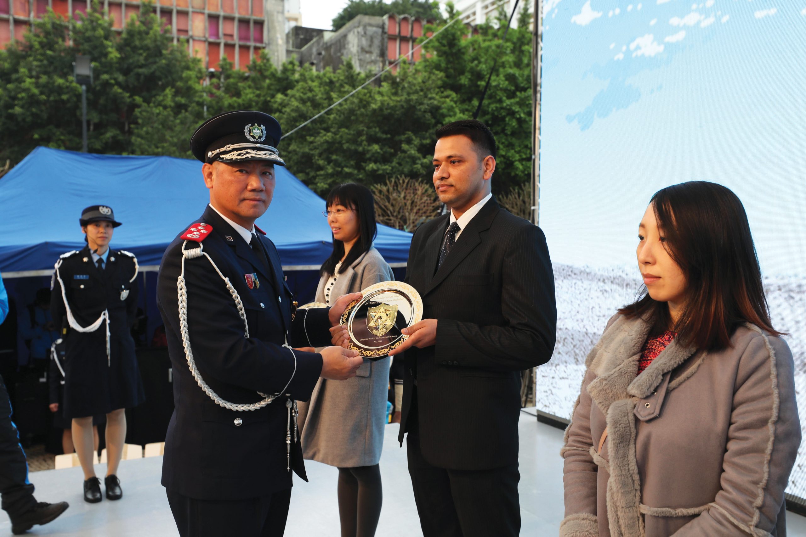 Chhetri receiving his award | Photo Courtesy of Wynn Macau