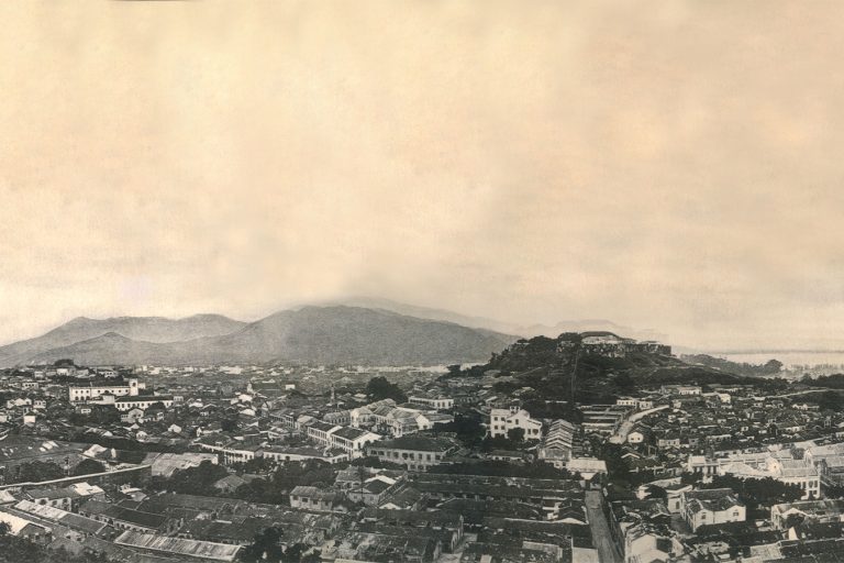 Macao panoramic view with Macao Fort in the centre (before 1910) - Photo courtesy of Cultural Affairs Bureau of Macao