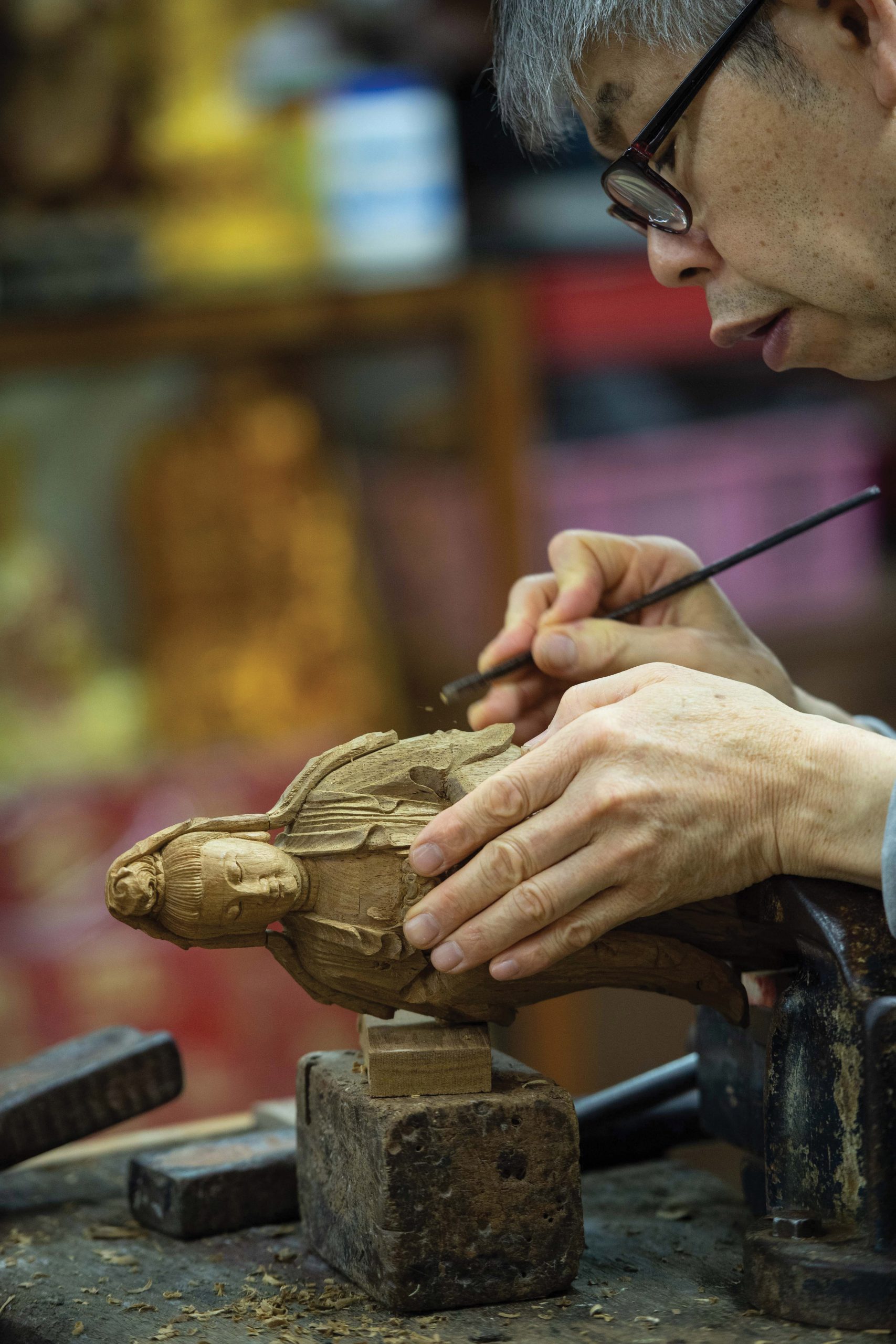Wooden Religious figure carving was highlighted on the original inventory in 2017 - Photo by Cheong Kam Ka