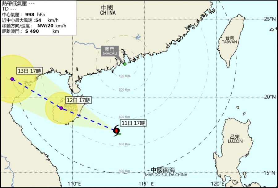 Macao’s first typhoon warning of the year