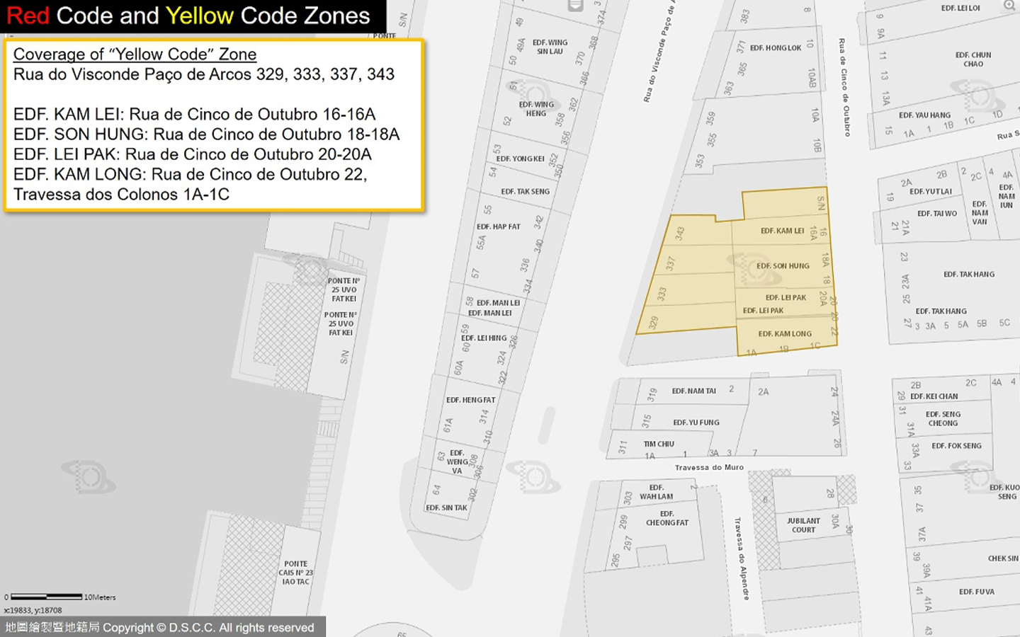 Macau 68th case yellow zone