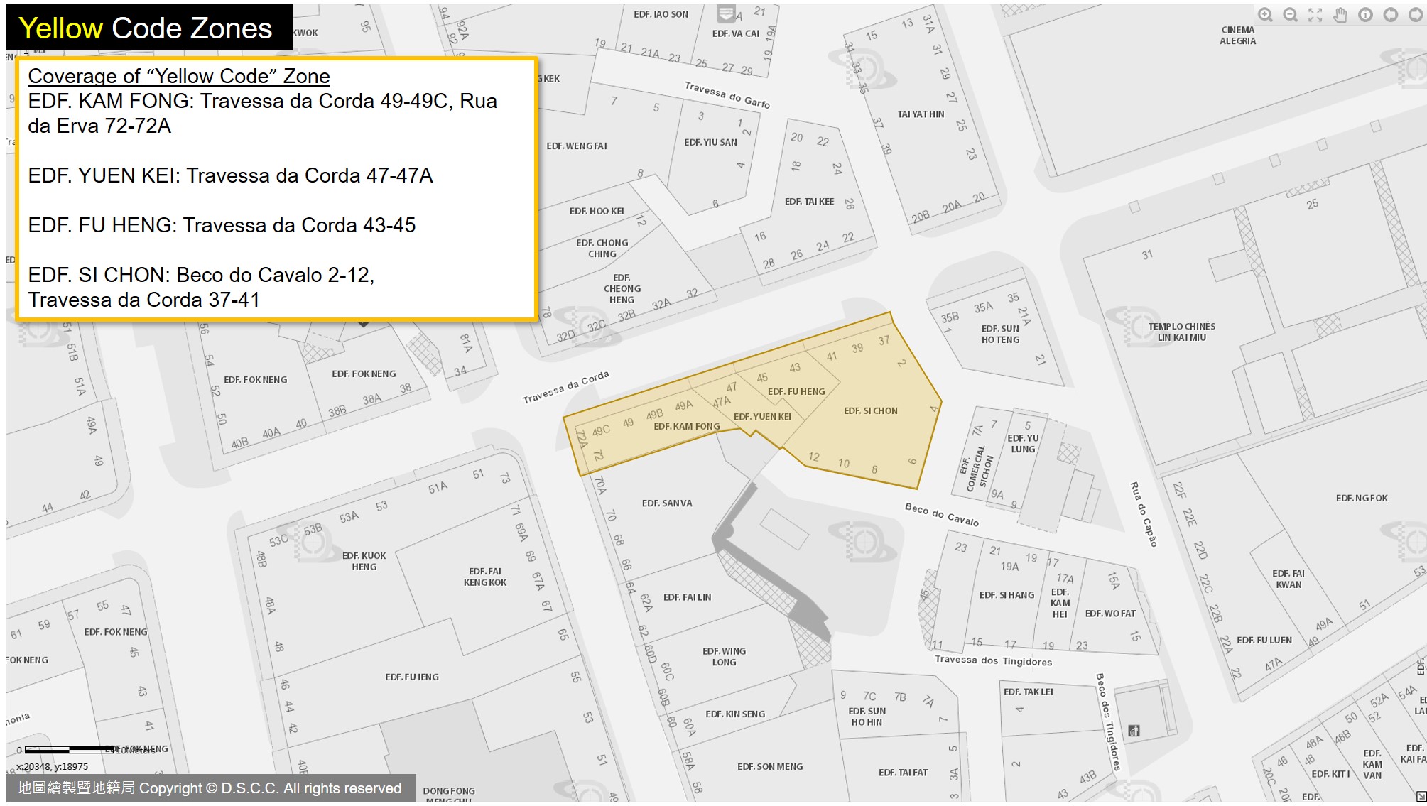 Macau 70th case yellow zone