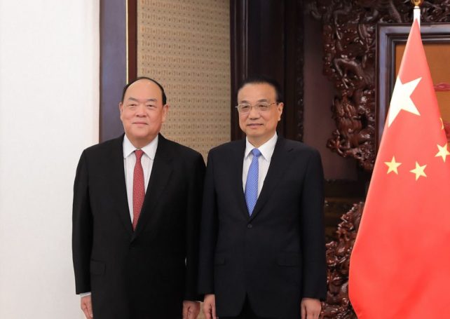 Premier Li Keqiang discusses Macao’s future with Chief Executive