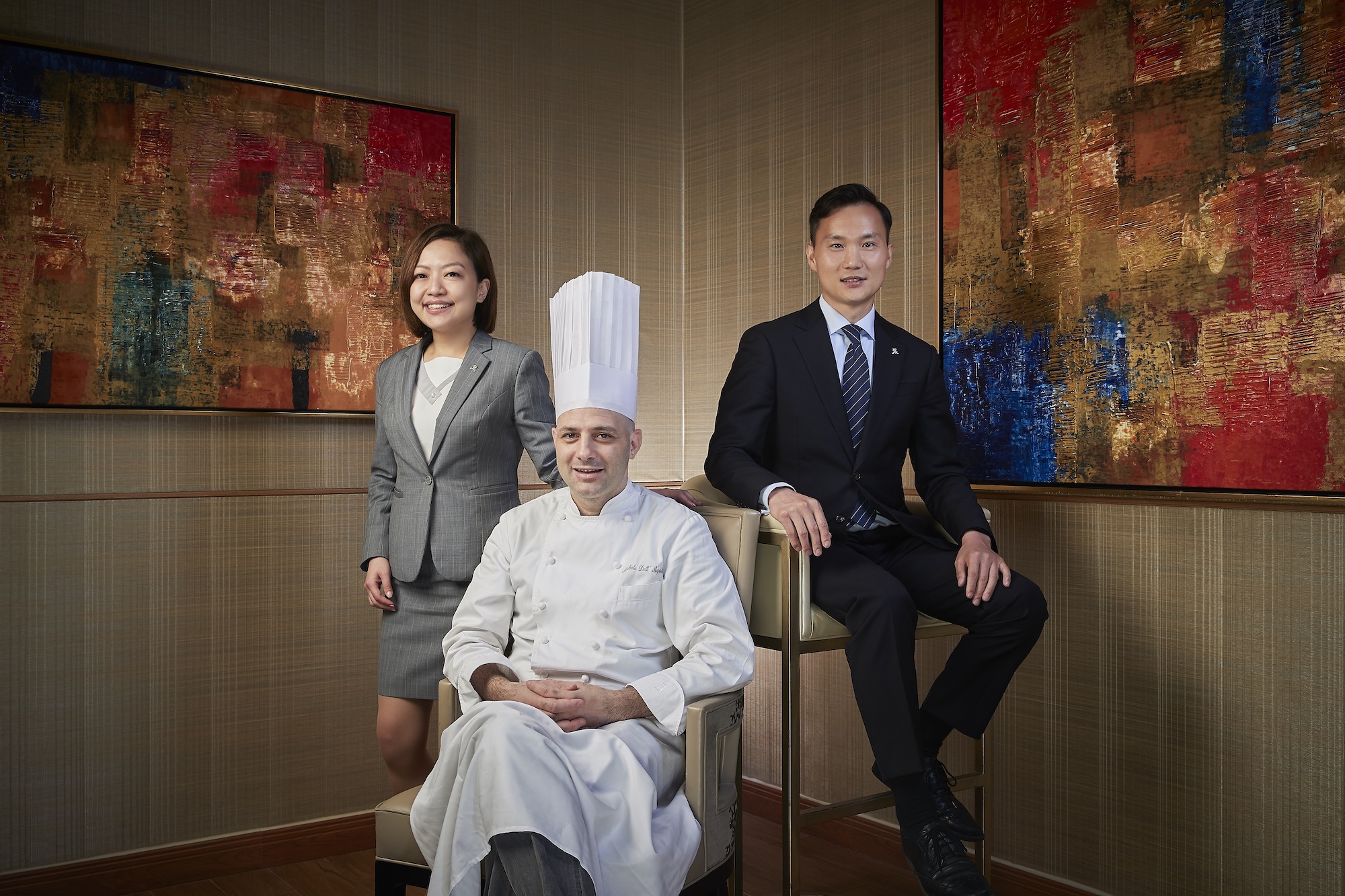 Janet Yuen, Chef Michele Dell’Aquila and David Duan