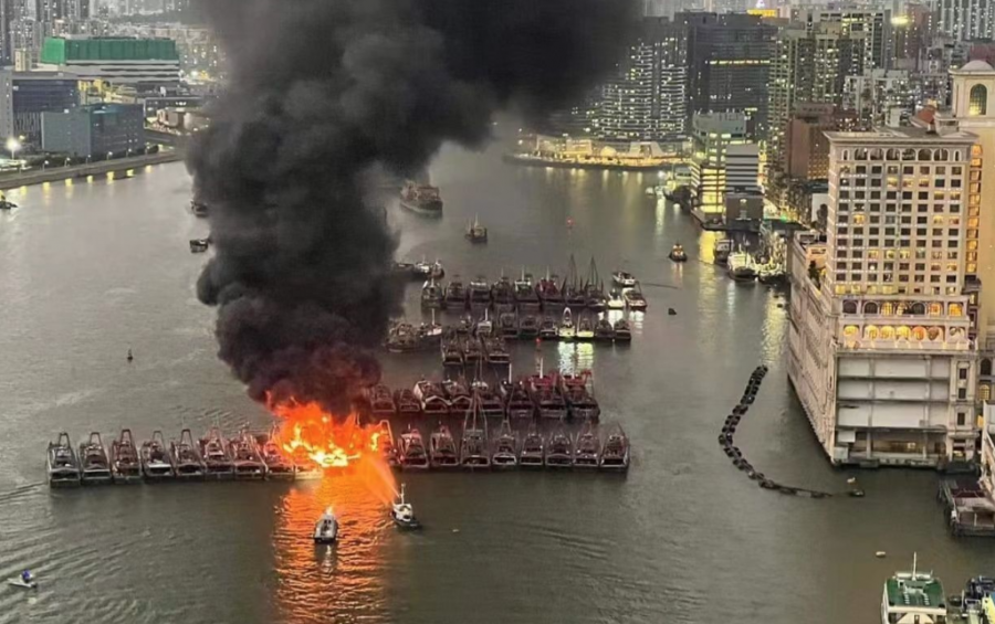 Fire turns six fishing boats into floating inferno in Inner Harbour