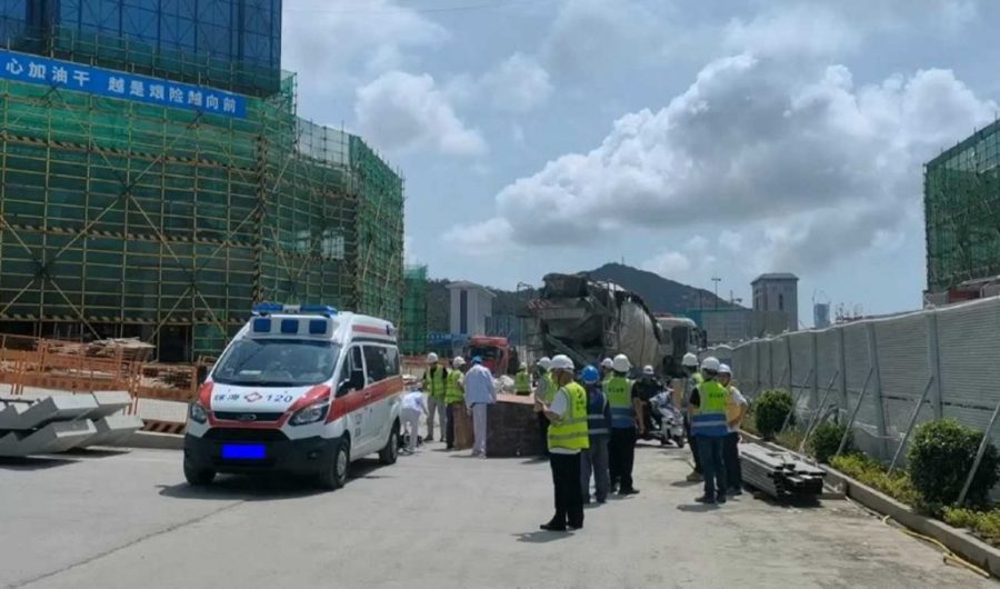 Worker dies after being hit by cement mixer at Hengqin
