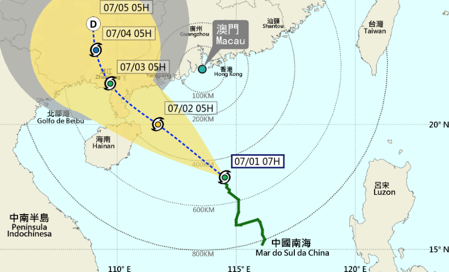 Typhoon Chaba edges closer to Macao