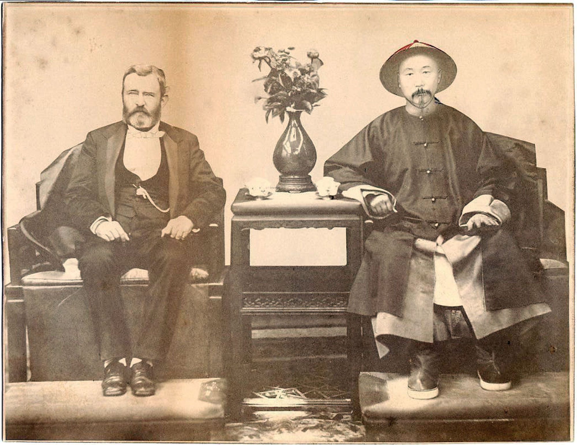 Ulysses S. Grant and the Viceroy of Tientsin General Li Hongzhang in 1879