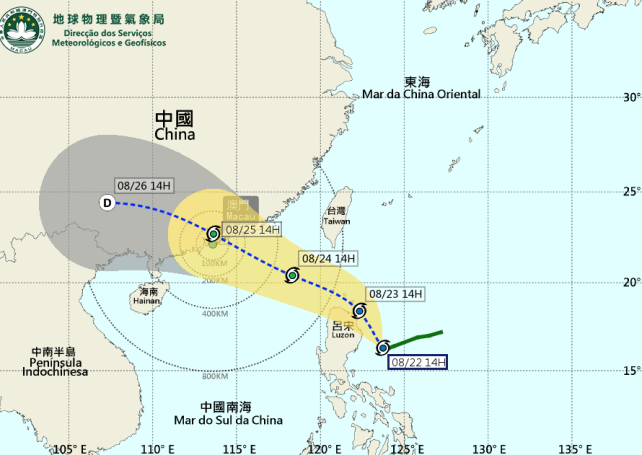 Tropical cyclone expected to affect Macao this week