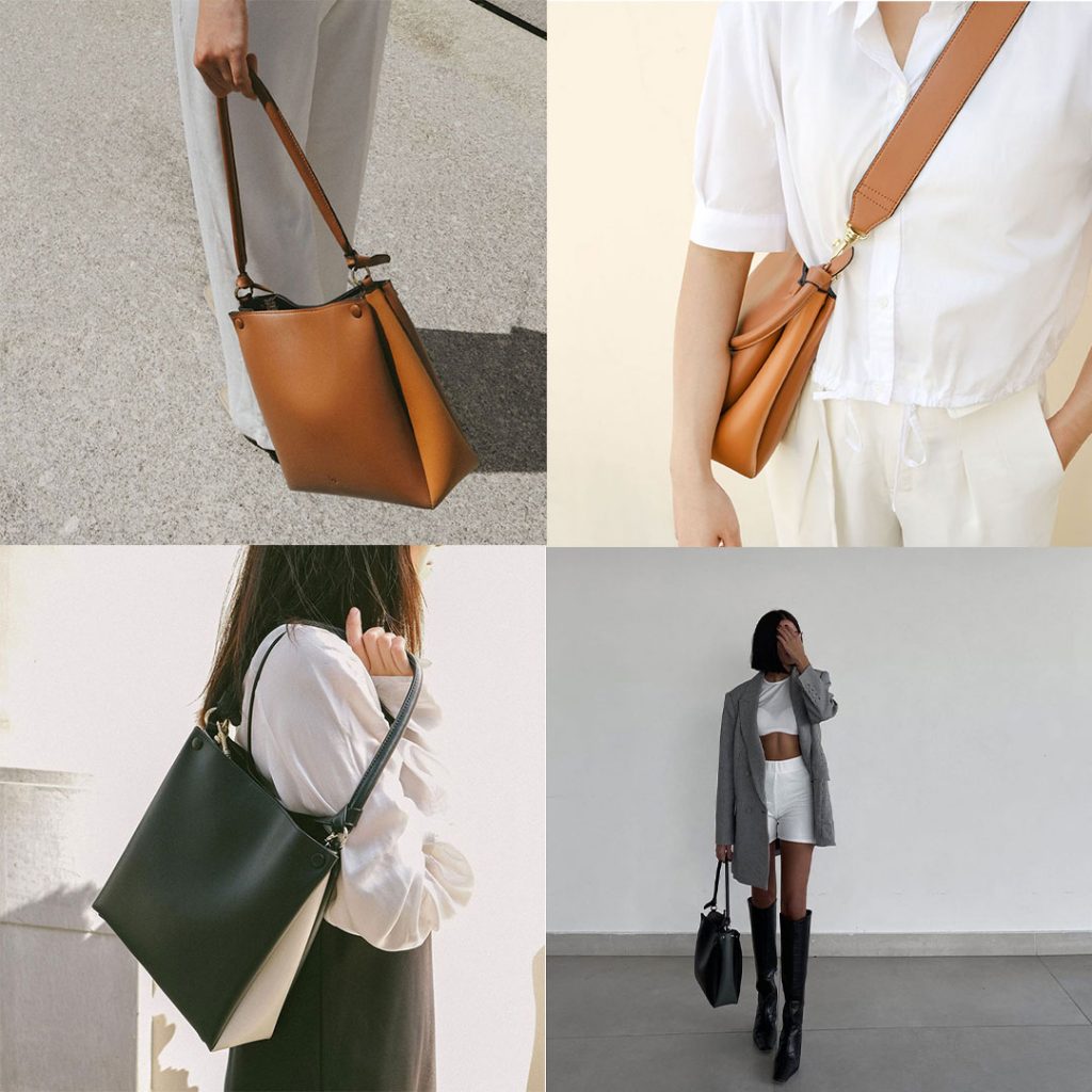 Mini two-tone tote