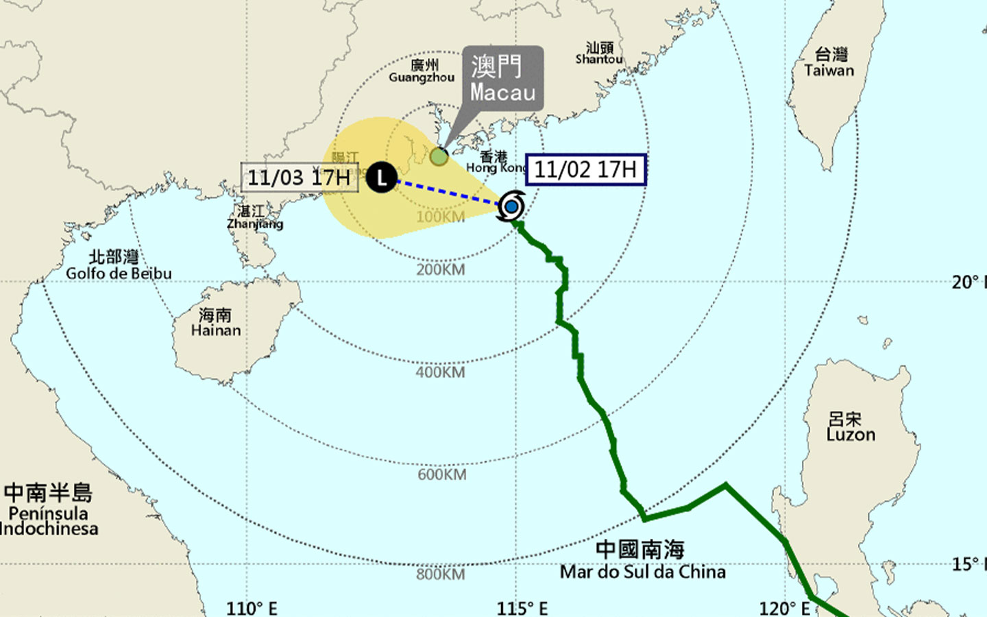 Typhoon Nalgae Signal No 8