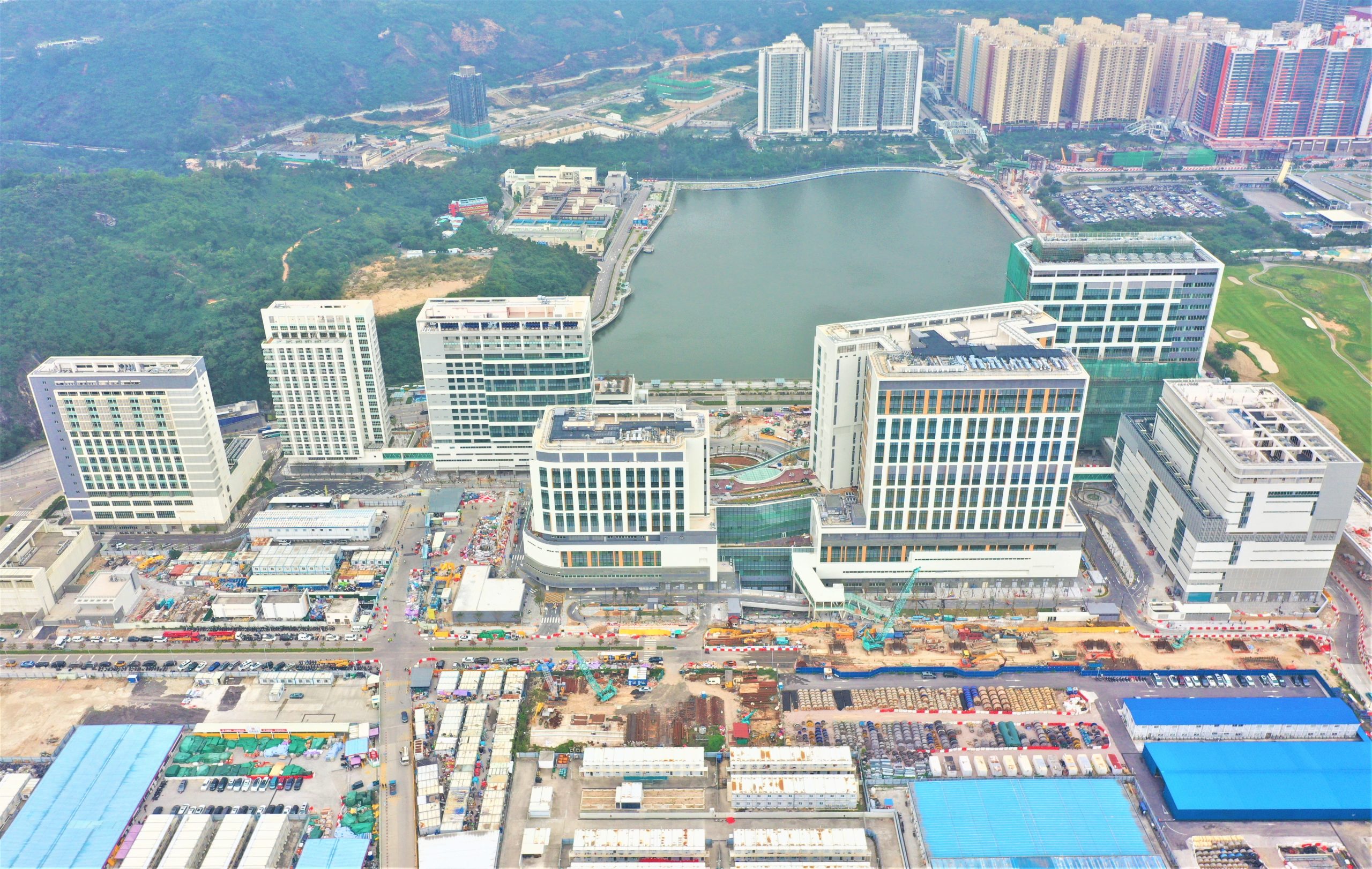 Construction of a large hospital complex in Cotai is mostly finished