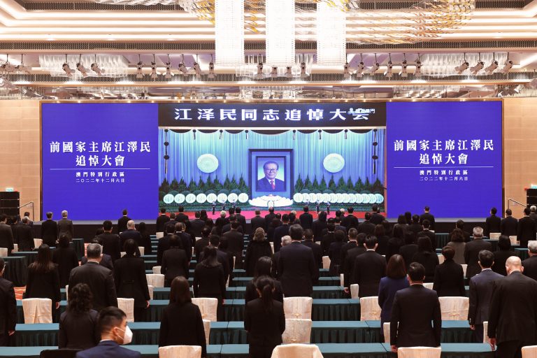 Macao pays tribute to late former Chinese President Jiang Zemin