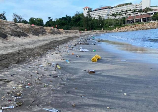 Even more rubbish than usual is washing up on Hac Sa Beach
