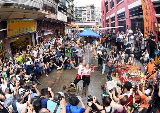 Macao’s famous drunken dragon dance returns after a three-year hiatus