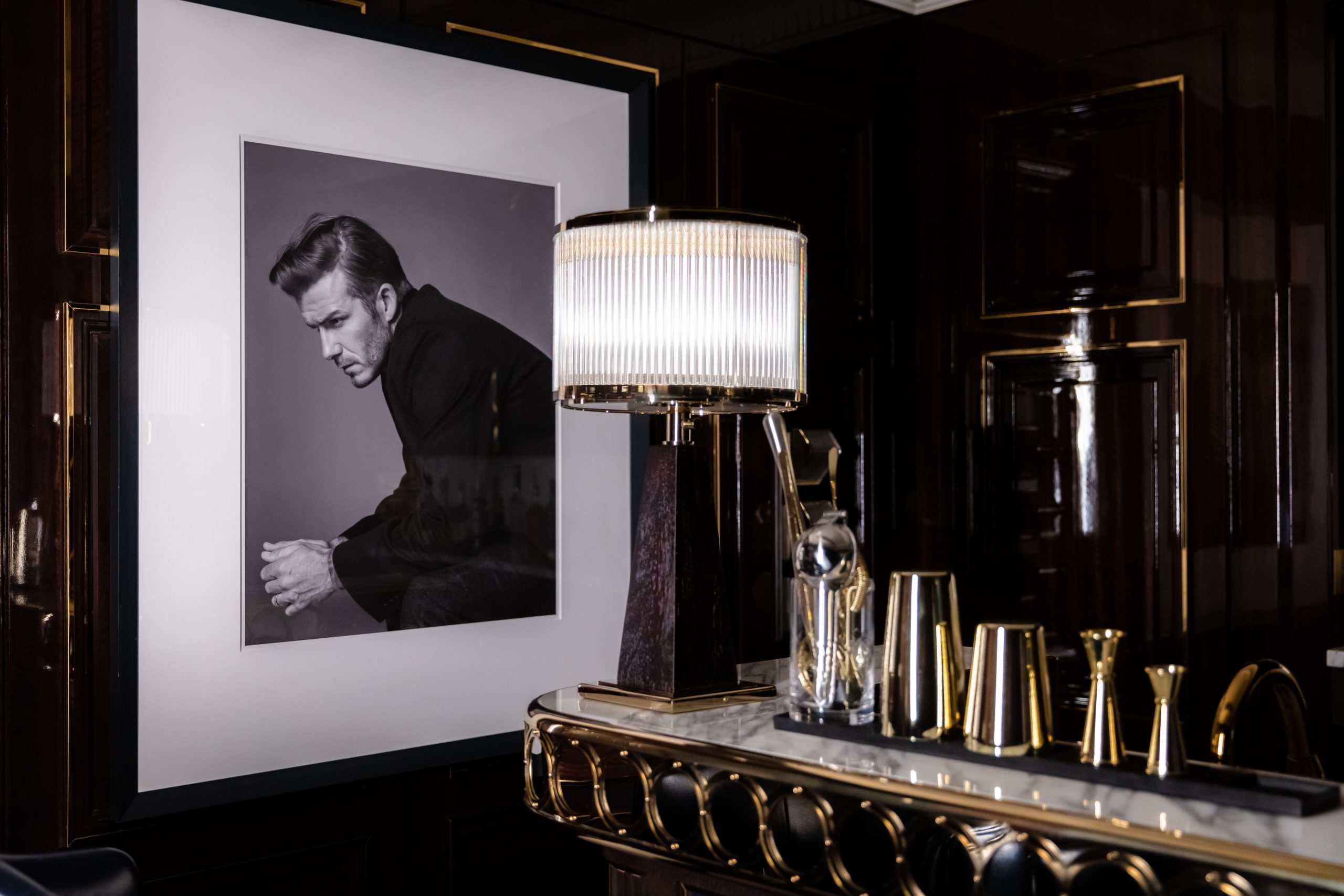 David Beckham suites bar