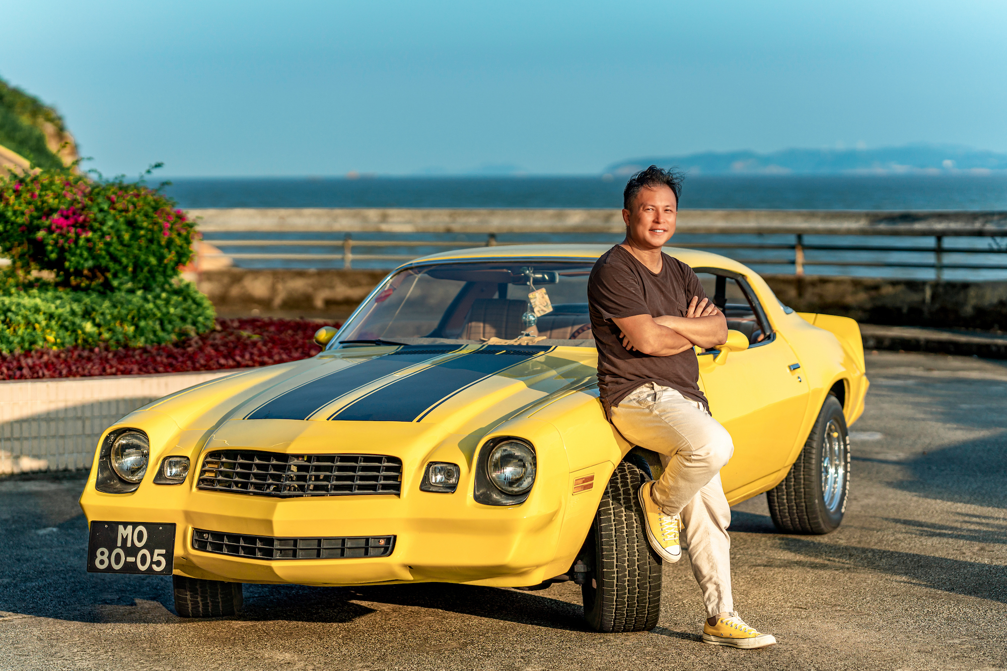 Lam and his 1978 Chevrolet Camaro that he now calls Bumblebee