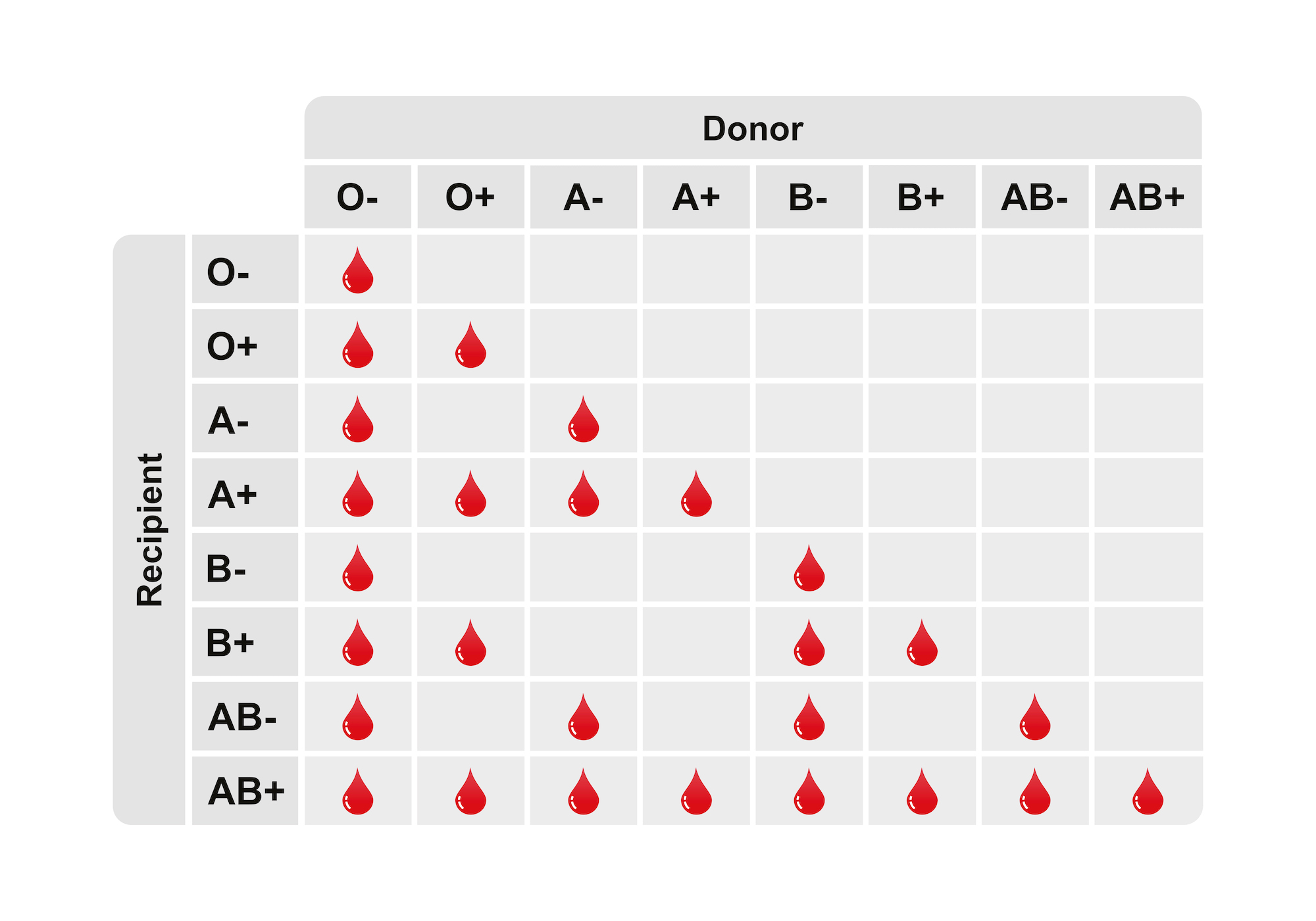 Blood Type Compatibility Chart