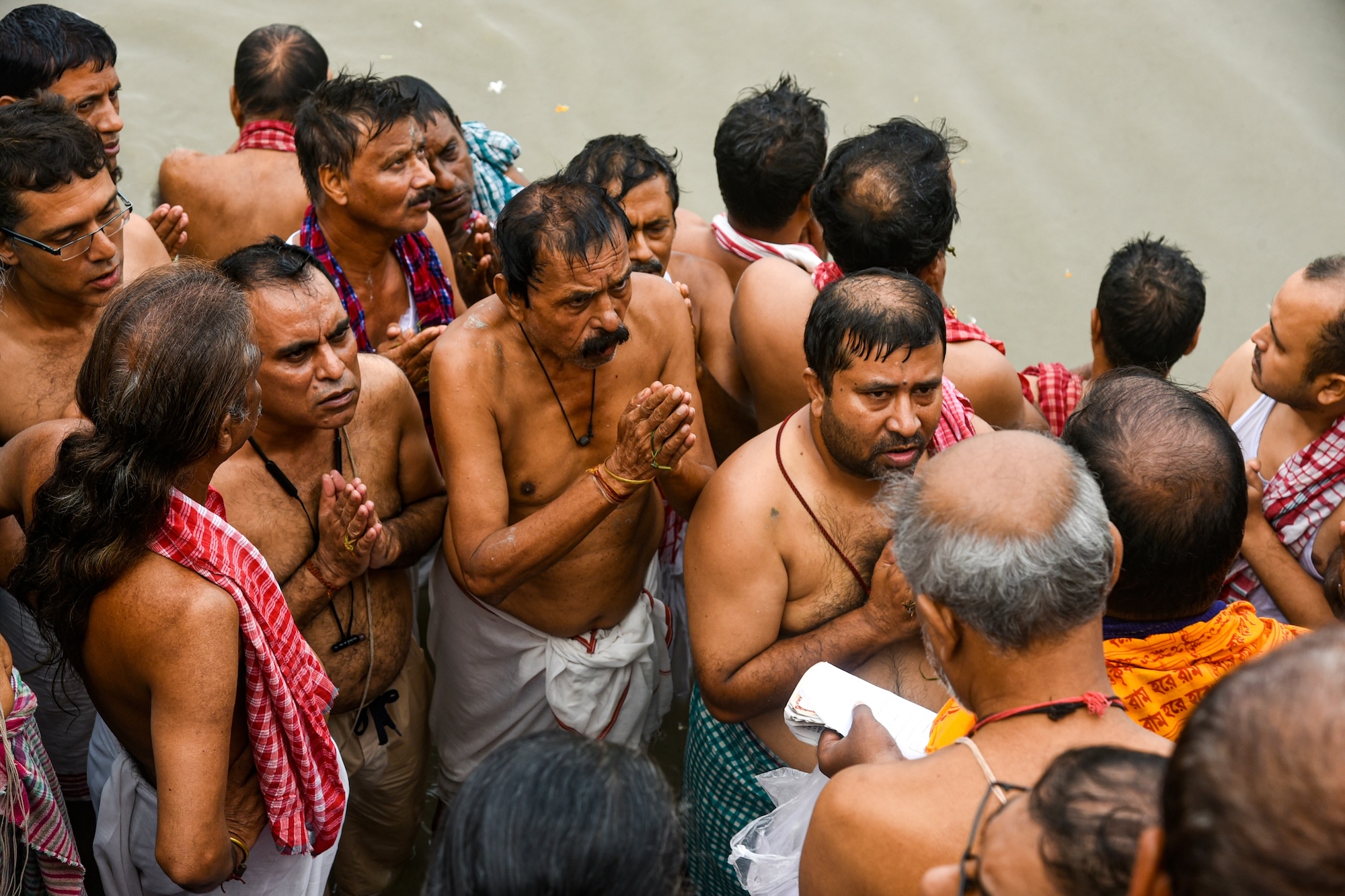 Hindu Tarpan ritual Mahalaya Pitru Paksha India