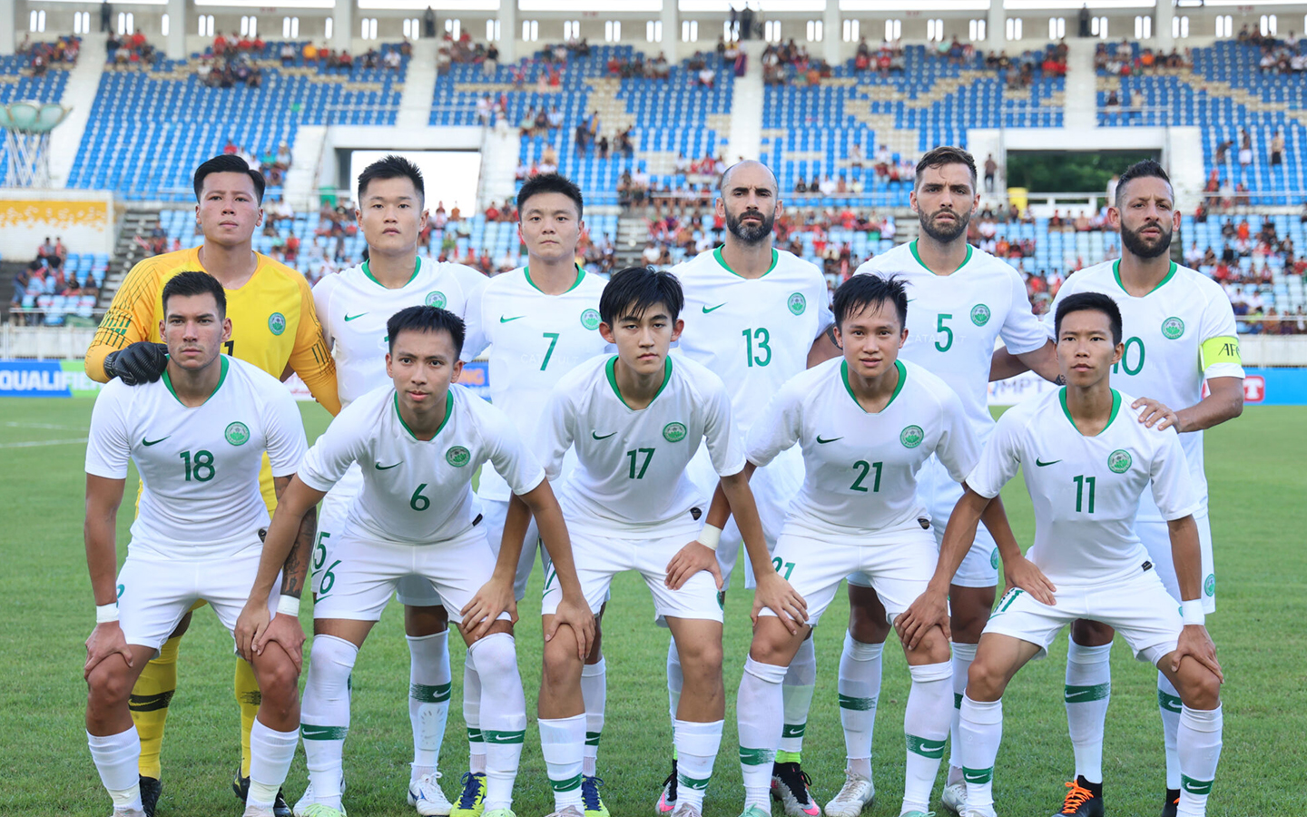 Macao football team against Myanmar