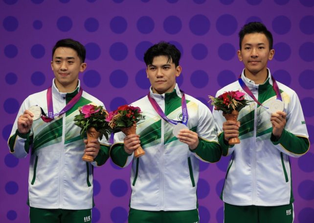 The Macao men’s karate team won a silver medal on the final day of the Asian Games