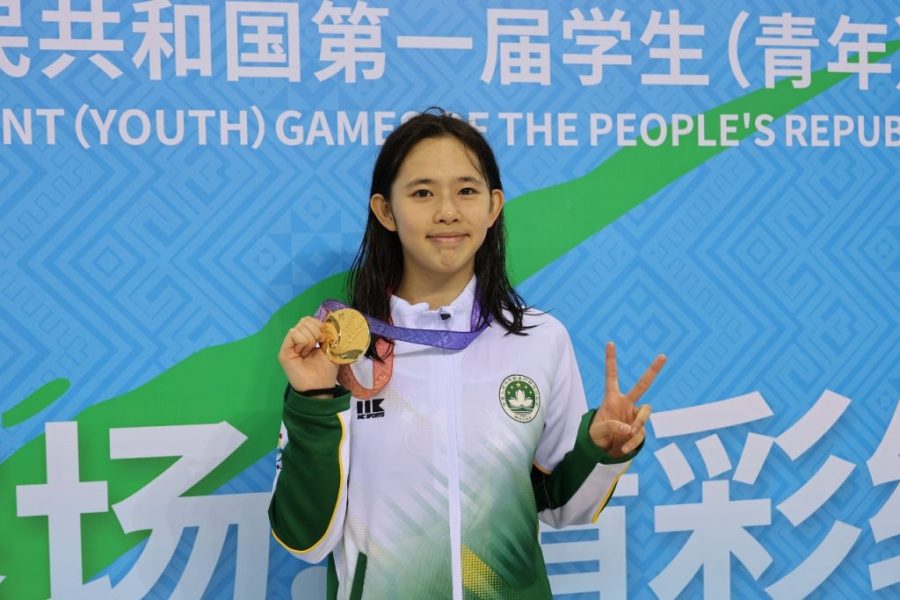 Macao’s Lancy Chen wins a gold medal at the inaugural Student (Youth) Games