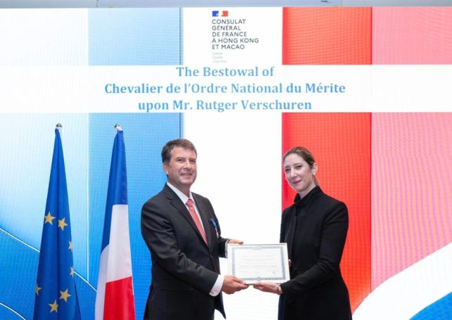 Rutger Verschuren has been awarded France’s second highest order of merit