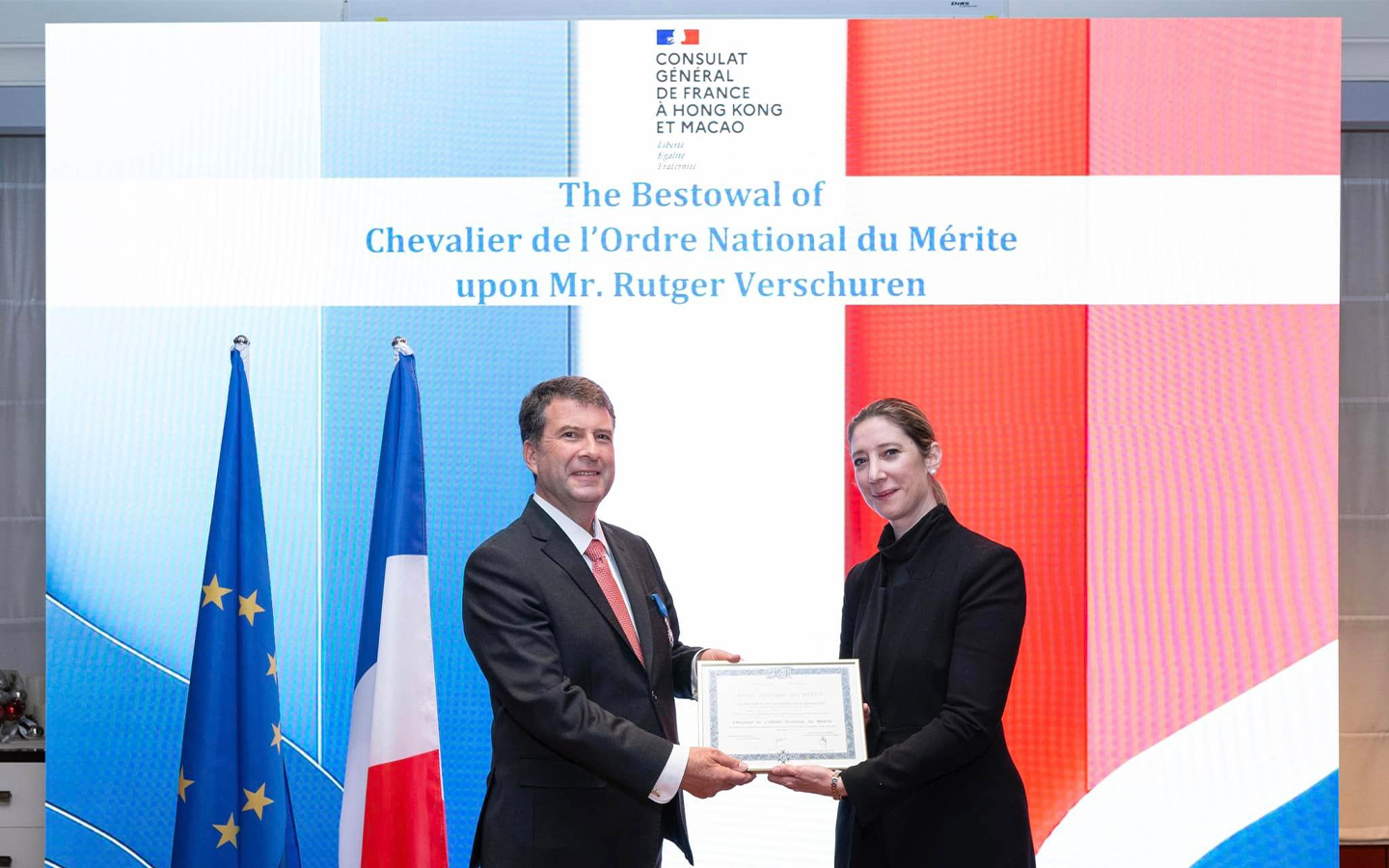 Rutger Verschuren has been awarded France’s second highest order of merit