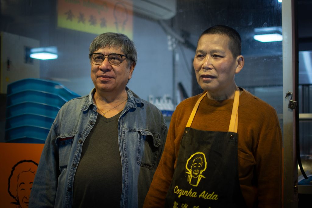 Cozinha Aida’s owner Manuel António de Jesus and chef, Lei Pou Ka, at the restaurant on 22 February 2024, a few days before the restaurant closes – hopefully not for good