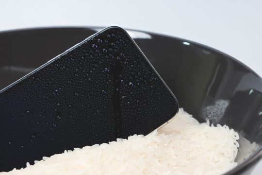 No, you shouldn’t be trying to dry your wet iPhone with rice