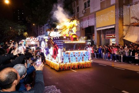 Macao Chinese New Year celebration float parade