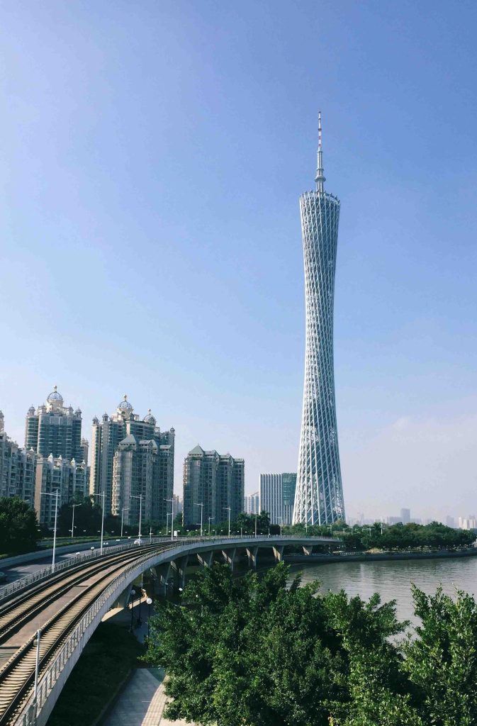 The Canton Tower, seen here on 14 July 2019, is a city icon