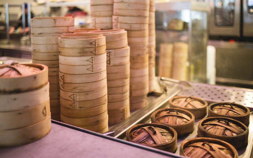 Dim sum, steamed in traditional bamboo baskets, is an essential part of any visit to Guangzhou