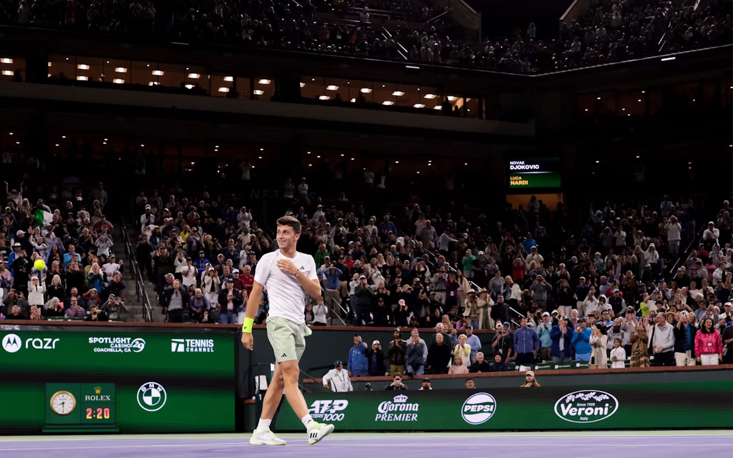 123rd-ranked Luca Nardi stuns Novak Djokovic in shock defeat